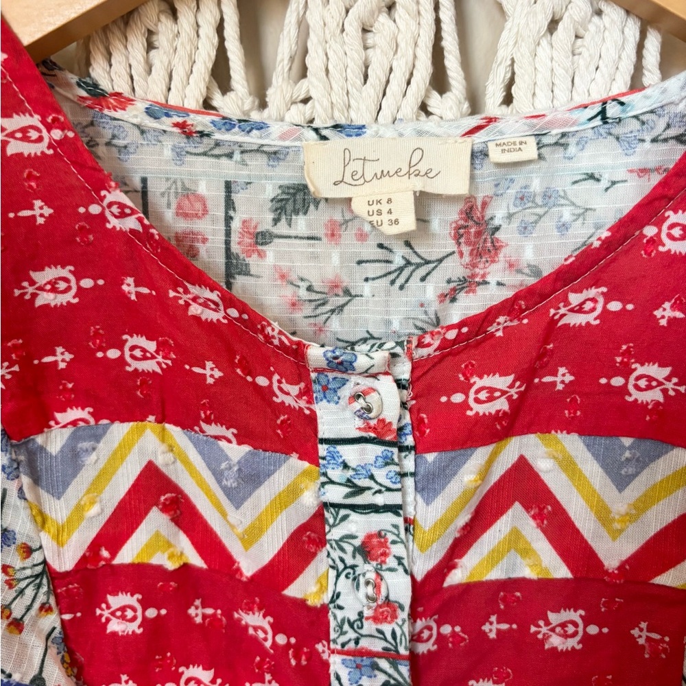 Othr Multicolor Floral Patchwork Blouse - image 4